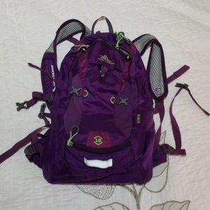 Purple Hydration pack, cycling, hiking, h20
